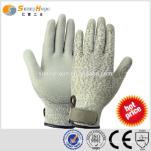 Manguito de ajuste SUNNYHOPE guantes de trabajo resistentes al corte con revestimiento de PU